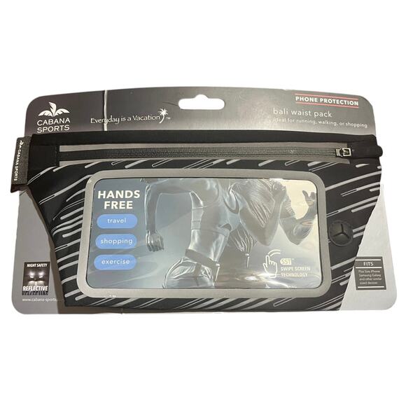Cabana Sports Bali Waist Pack Hands Free Phone and Essentials Carrier Reflective - Picture 1 of 5